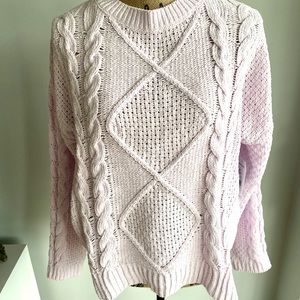 Baby Pink Time and Tru Chunky Chenille Sweater